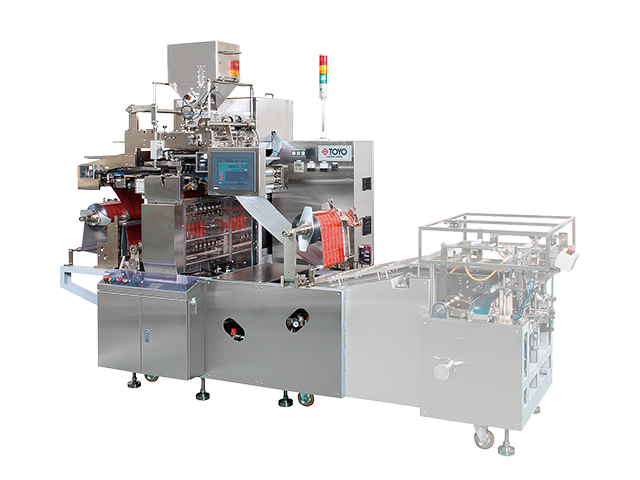 Four-sided seal filling and packaging machine